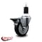 Service Caster 4'' Black Poly Swivel 1-1/2'' Expanding Stem Caster with Brake SCC-EX20S414-PPUB-BLK-PLB-112 - alternate 2